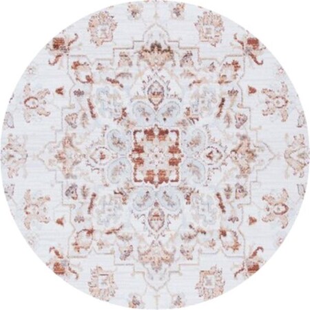 Safavieh 6 x 6 ft. Tucson Vintage Traditional Round Power Loomed Rug; Beige & Grey TSN103B-6R